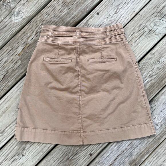 Anthropologie Pilcro Tan Belted Mini Skirt Size 0 - Picture 2 of 9